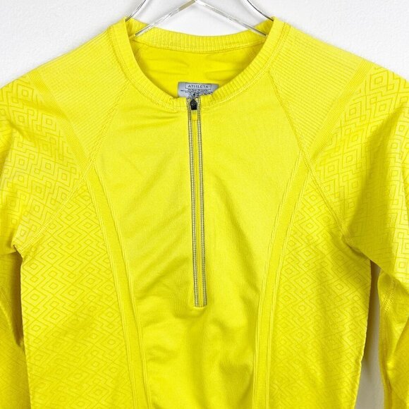 ATHLETA | Yellow Fast Track Half Zip Pullover Jacket Small - Picture 3 of 7